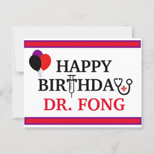 Feliz Cumpleaños - Tarjeta Postal Médica de Doctor