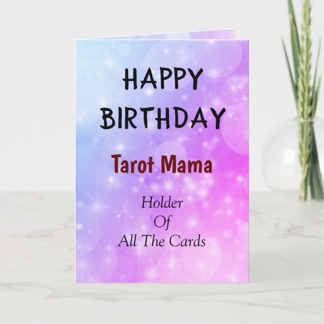 Feliz cumpleaños Tarot Mama tarjeta de diseño (Anverso)