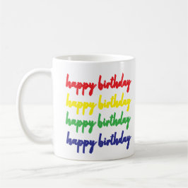 Feliz cumpleaños, taza de café