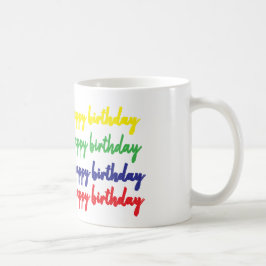 Feliz cumpleaños, taza de café