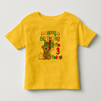 Feliz cumpleaños Teddy Bear 3 camisetas y regalos