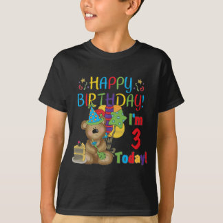 Feliz cumpleaños Teddy Bear 3 camisetas y regalos