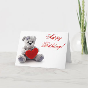 Feliz cumpleaños Teddy Bear tarjeta de saludo