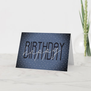 Feliz Cumpleaños Texto En Tarjeta De Estrellas
