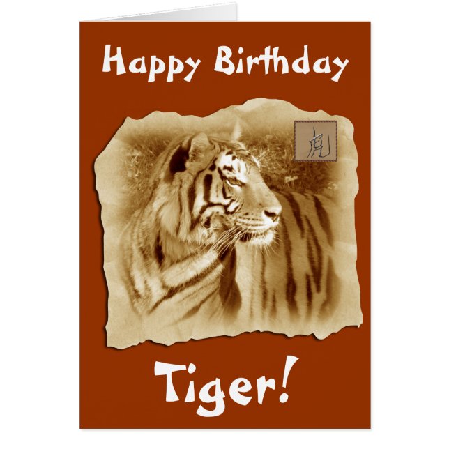 ¡Feliz cumpleaños, tigre!-Astrología china (Frente)