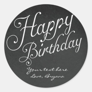 FELIZ CUMPLEAÑOS tipo Pegatinas de tiza de pizarra