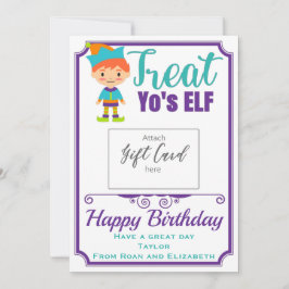 Feliz Cumpleaños Trate a ti mismo con tarjeta de r