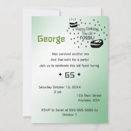 Feliz Cumpleaños viejo fósil Invitación