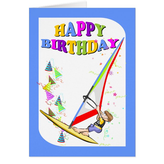 Feliz cumpleaños, windsurfer valiente (Frente)