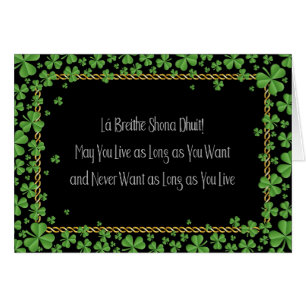 Feliz cumpleaños y bendición gaélicos