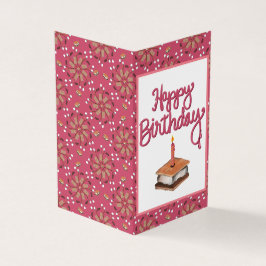Feliz cumpleaños y la tarjeta de felicitación de m