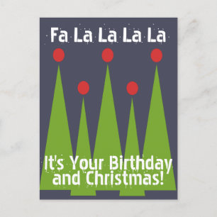 Feliz cumpleaños y postal a los Navidades