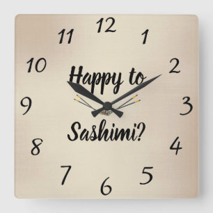 ¿Feliz De Sashimi? Reloj de pared
