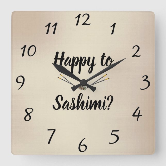 ¿Feliz De Sashimi? Reloj de pared (Anverso)