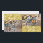 "FELIZ DE VACACIONES" Tarjeta fotográfica/sobre bl<br><div class="desc">"FELIZ FESTIVO" brillante,  tarjeta de foto con sobre blanco. Personalice reemplazando las fotos y la redacción. Personalizar de la redacción eligiendo el estilo de fuente,  color y tamaño favoritos. ¡Gracias por detenerse y por ir de compras! Muy apreciado. ¡Tengan una maravillosa temporada de vacaciones!</div>