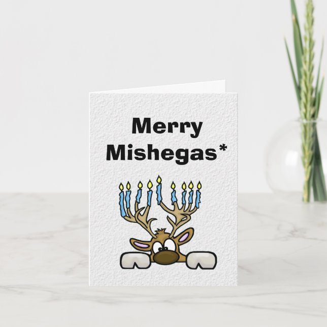 Feliz Desbarajuste de Chrismukkah Tarjeta (Anverso)