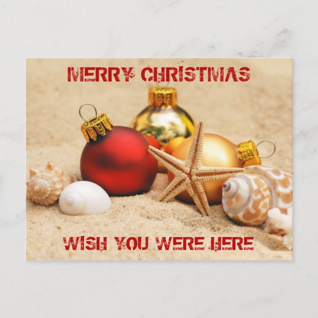 Feliz Deseos De Navidad De Estar Aquí Postcard (Anverso)
