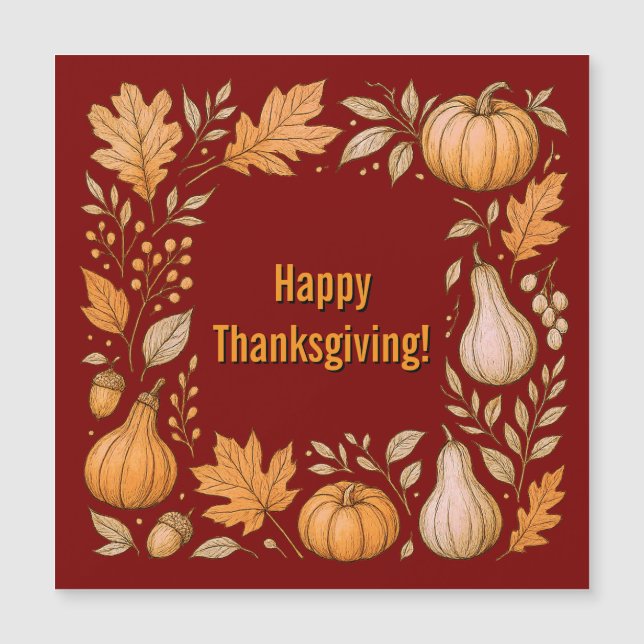 Feliz Día de Acción de Gracias (Anverso)