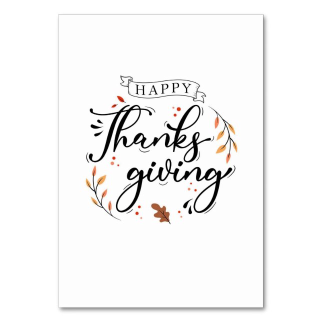 Feliz Día de Acción de Gracias (Anverso)