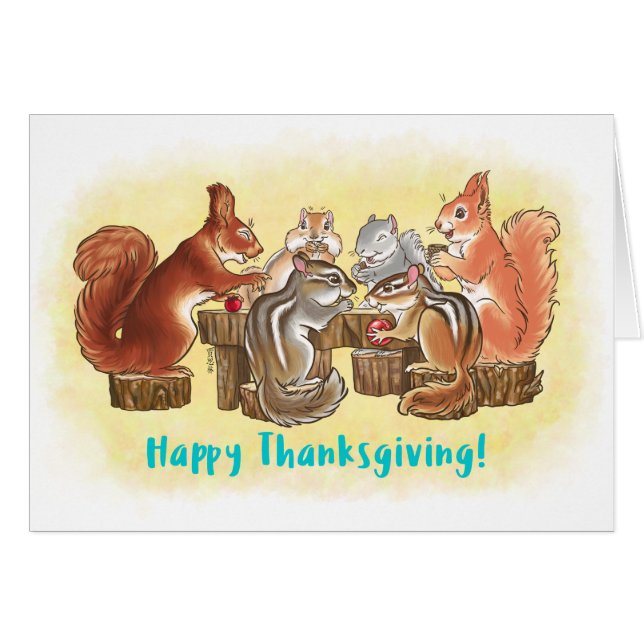 ¡Feliz Día de Acción de Gracias! (Anverso (Horizontal))