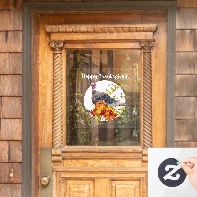 Feliz Día de Acción de Gracias Calcomanía de Venta (Puerta de casa)