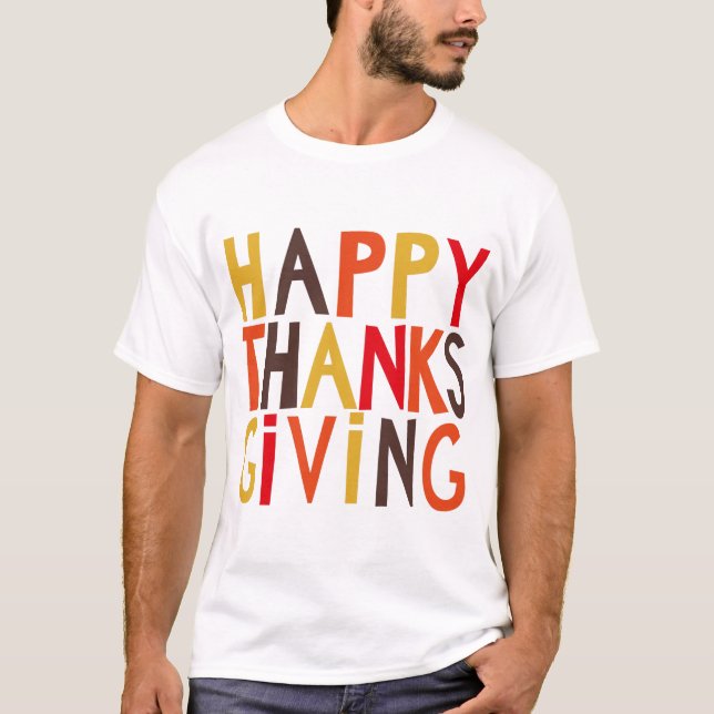 ¡Feliz Día de Acción de Gracias! Camiseta masculin (Anverso)