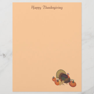 Feliz Día de Acción de Gracias con membrete de Tur