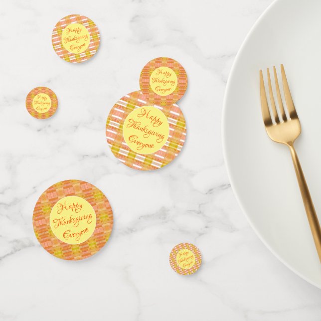 Feliz Día de Acción de Gracias Confetti (Grupo)