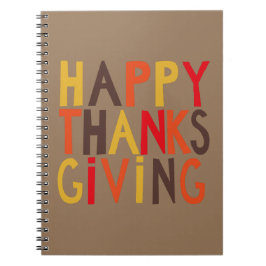 ¡Feliz Día de Acción de Gracias! Cuaderno