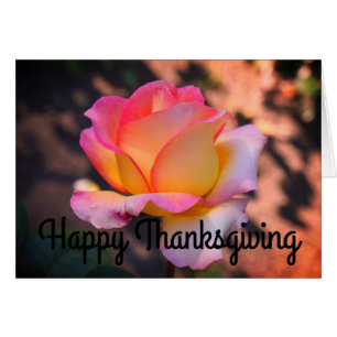 Feliz Día de Acción de Gracias Elle Rosa #4 Card