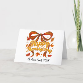 Feliz Día de Acción de Gracias Follado Tarjeta de 