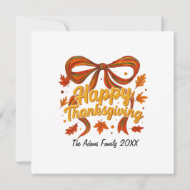 Feliz Día de Acción de Gracias Follado Tarjeta de 