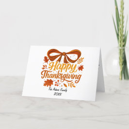 Feliz Día de Acción de Gracias Follado Tarjeta de 