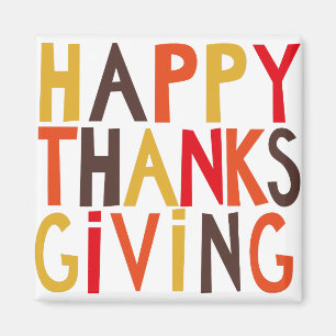 ¡Feliz Día de Acción de Gracias! Imán