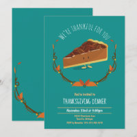 Feliz Día de Acción de Gracias Invitación a Pie de