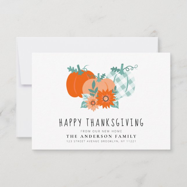 Feliz día de acción de gracias invitación en movim (Anverso)