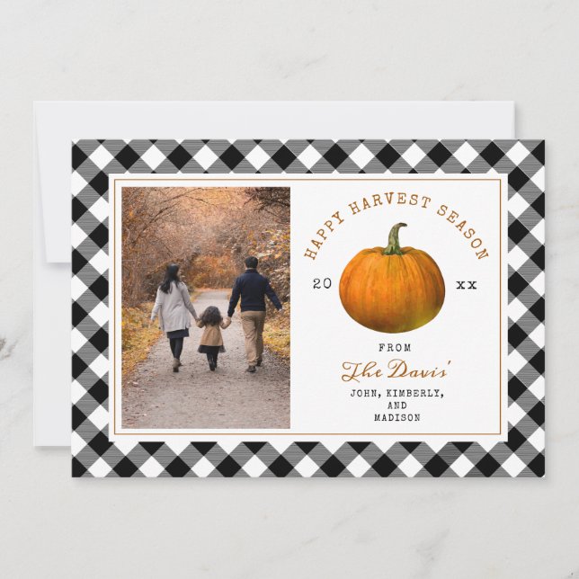 Feliz Día de Acción de Gracias por la Calabaza de  (Anverso)