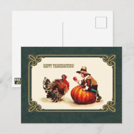 Feliz Día de Acción de Gracias. Postales de diseño