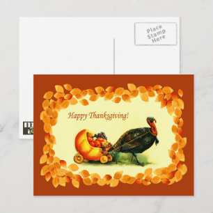 Feliz Día de Acción de Gracias. Postales de diseño