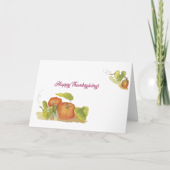 Feliz Día de Acción de Gracias - Tarjeta de felici (Anverso)