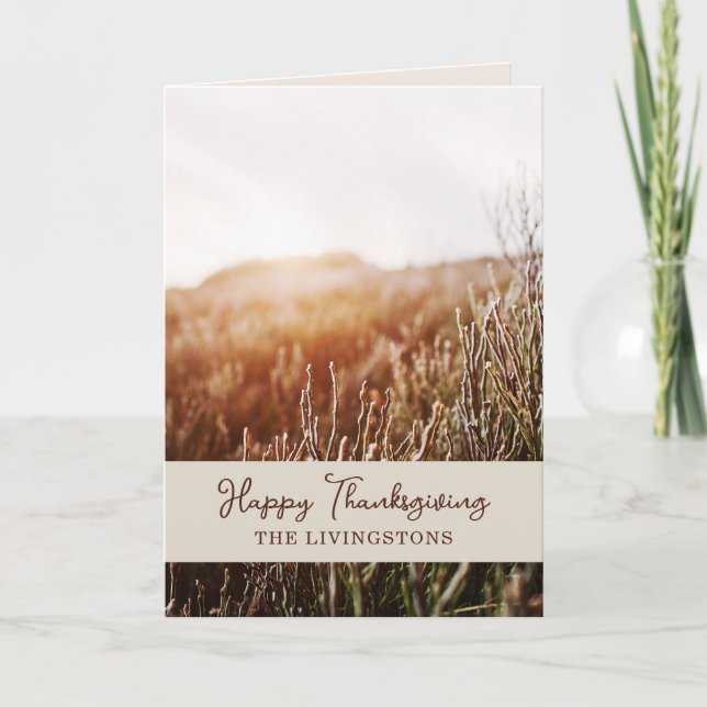 Feliz Día de Acción de Gracias - Tarjeta de Felici (Anverso)