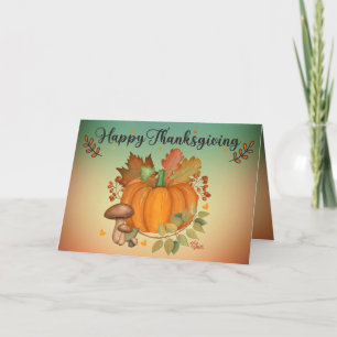 Feliz Día de Acción de Gracias, Tarjeta de Felicit