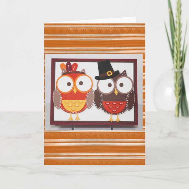 Feliz Día de Acción de Gracias, tarjeta de felicit (Anverso)