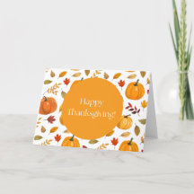 Feliz Día de Acción de Gracias, tarjeta de felicit