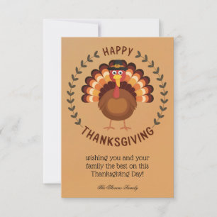 Feliz Día de Acción de Gracias, tarjeta de felicit