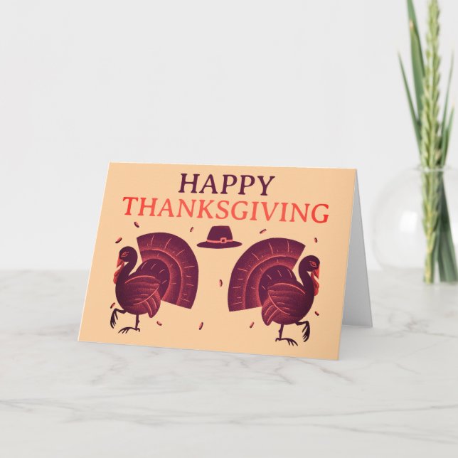 Feliz Día de Acción de Gracias, tarjeta de felicit (Anverso)