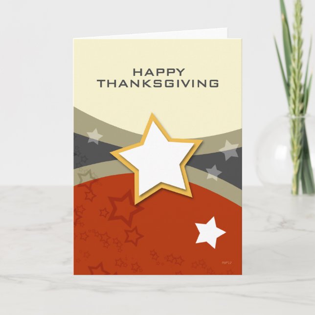 Feliz Día de Acción de Gracias, tarjeta de felicit (Anverso)