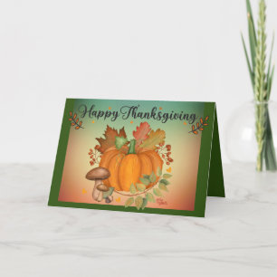 Feliz Día de Acción de Gracias, tarjeta de felicit