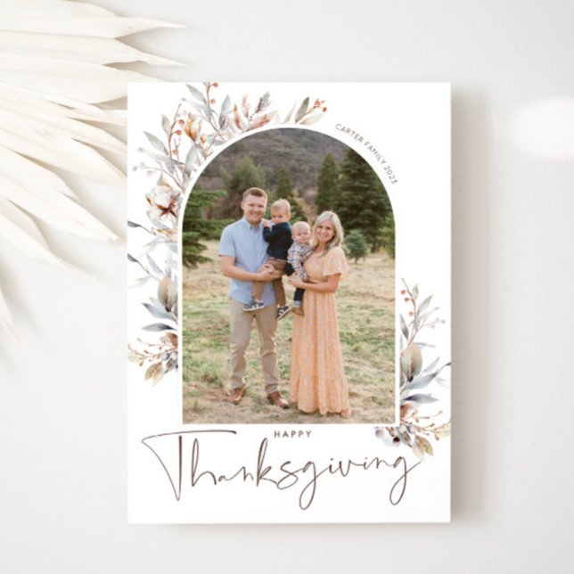 Feliz Día de Acción de Gracias, tarjeta de fotos (Thanksgiving Photo Card)