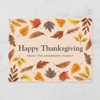 Feliz Día de Acción de Gracias, tarjeta de Persona